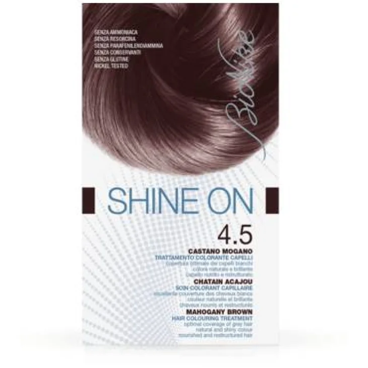 BioNike Shine On Castano Mogano 4.5 Trattamento Colorante Tinta Capelli BioNike Shine On Castano Mogano 4.5 Trattamento Colorante Tinta Capelli