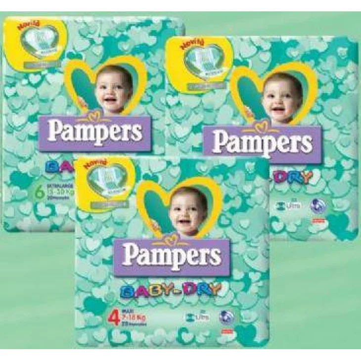 Pampers Triobag Baby Dry Maxi Pannolini 58 pezzi
