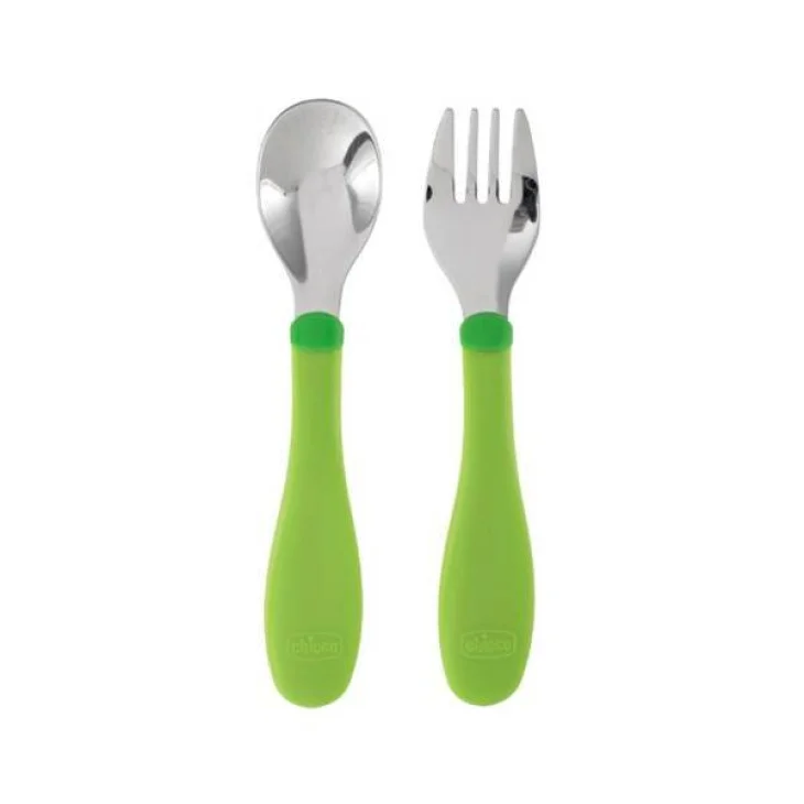 Chicco Set Posate in Acciaio Inox per Beb&egrave; 18+