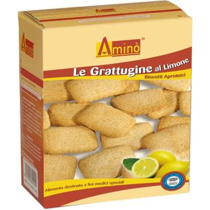 Amin&ograve; Le Grattugine Biscotti aproteici Gusto Limone 200 g