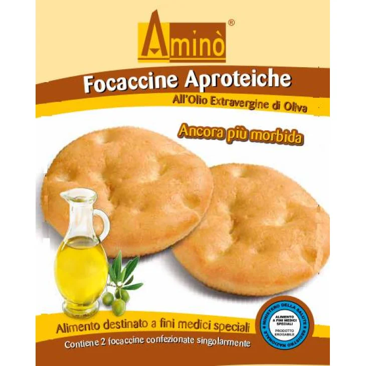 Amin&ograve; Focaccine all'Olio d'Oliva Pane Aproteico