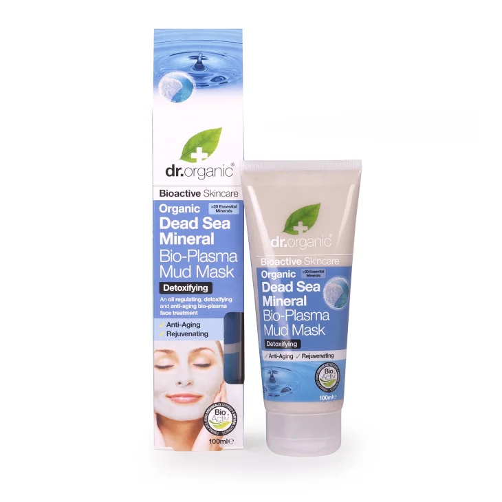 Dr Organic Dead Sea Mineral Bio Plasma Mud Mask Maschera Fango Viso Anti-Et&agrave; ai Sali del Mar Morto 100 ml