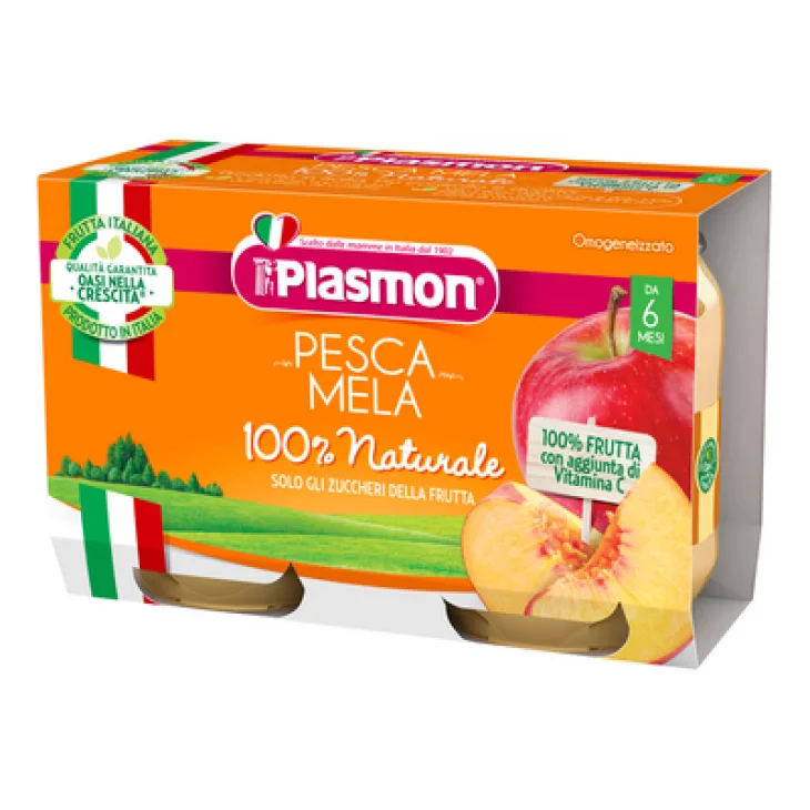 Plasmon Omogeneizzato di Pesca con Mela 2 x 104 g