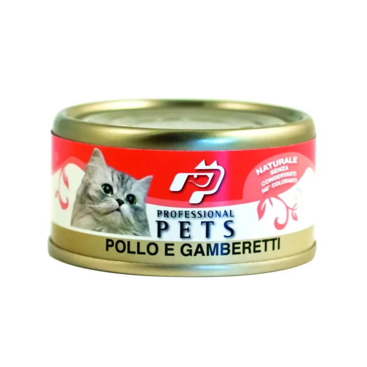 Professional Pets Pollo e Gamberetti Cibo umido per gatti 70 g