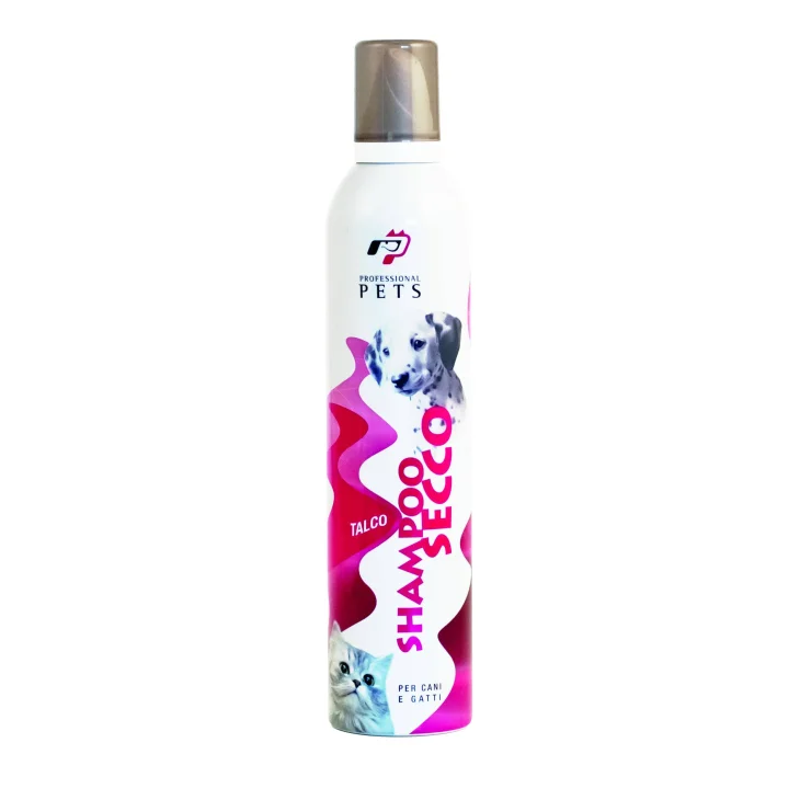 Professional Pets Mousse Shampoo Secco per Cani e Gatti al Talco 400 ml Professional Pets Mousse Shampoo Secco per Cani e Gatti al Talco 400 ml