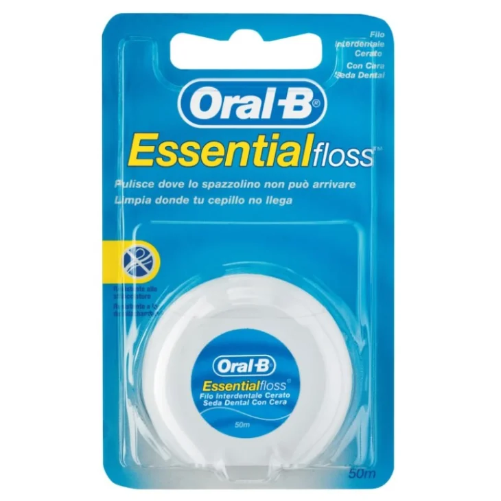 Oral-B Essential Floss Filo Interdentale Cerato Menta 50 Metri
