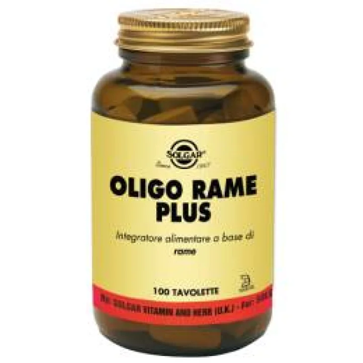 Solgar Oligo Rame Plus Integratore di Rame 100 tavolette Solgar Oligo Rame Plus Integratore di Rame 100 tavolette