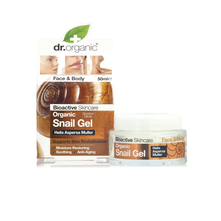 Dr Organic Snail Bava di Lumaca Gel per viso e corpo 50 ml Dr Organic Snail Bava di Lumaca Gel per viso e corpo 50 ml