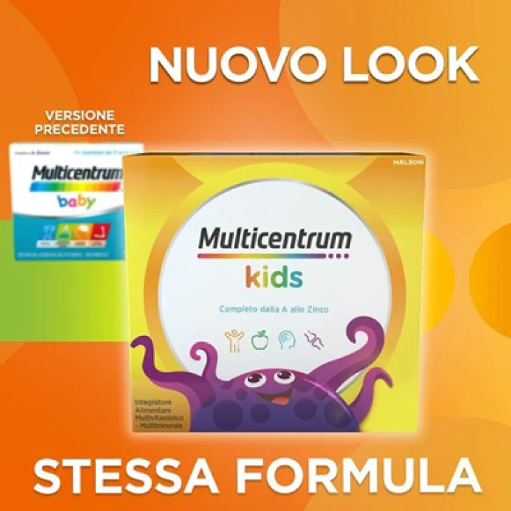 Multicentrum Kids Integratore Vitamine e Minerali Bambini 14 bustine Multicentrum Kids Integratore Vitamine e Minerali Bambini 14 bustine