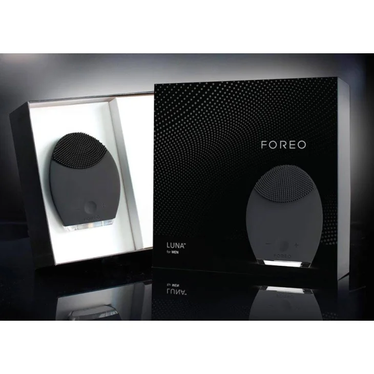 Foreo Luna for Men Dispositivo per la Pulizia del Viso e Pre-Rasatura Nero per Uomo