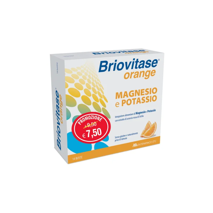 Briovitase Orange Integratore Magnesio e Potassio 14 bustine Briovitase Orange Integratore Magnesio e Potassio 14 bustine