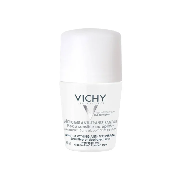 Vichy Deodorante anti-traspirante 48H Per pelle sensibile o depilata 50 ml efficace per 48 ore Vichy Deodorante anti-traspirante 48H Per pelle sensibile o depilata 50 ml efficace per 48 ore