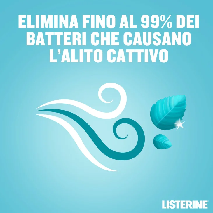 Listerine Collutorio Cool Mint Gusto Delicato Menta Alito Fresco Senza Alcol 500ml