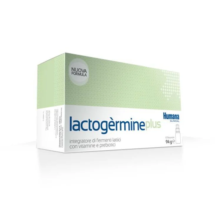 Humana Lactogèrmine Plus Integratore di fermenti lattici e vitamine 10 flaconcini monodose Humana Lactogèrmine Plus Integratore di fermenti lattici e vitamine 10 flaconcini monodose