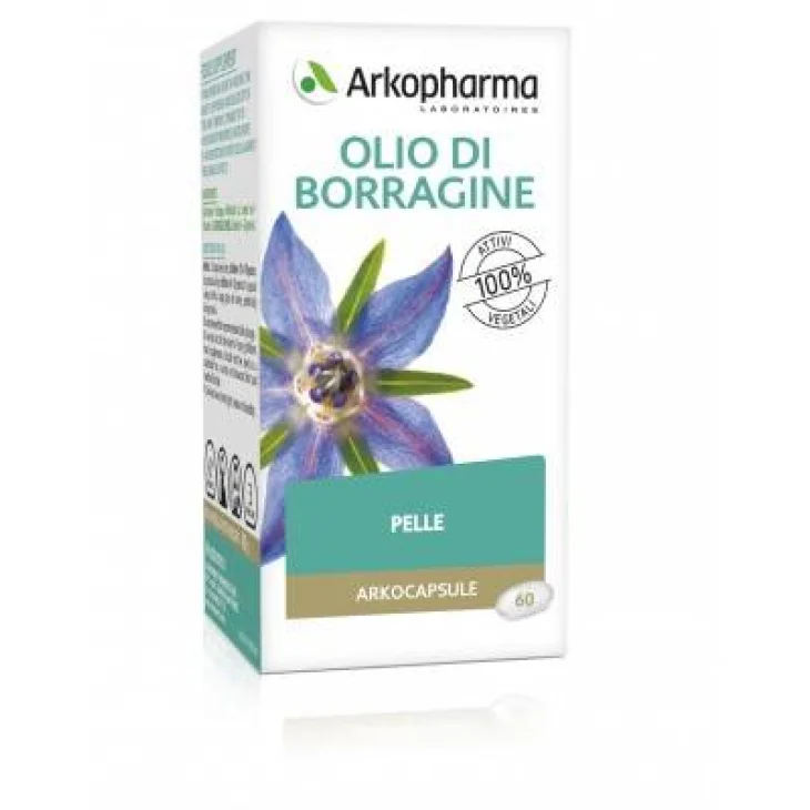Arkopharma Arkocapsule Olio di Borragine Bio Integratore per la Pelle Arkopharma Arkocapsule Olio di Borragine Bio Integratore per la Pelle
