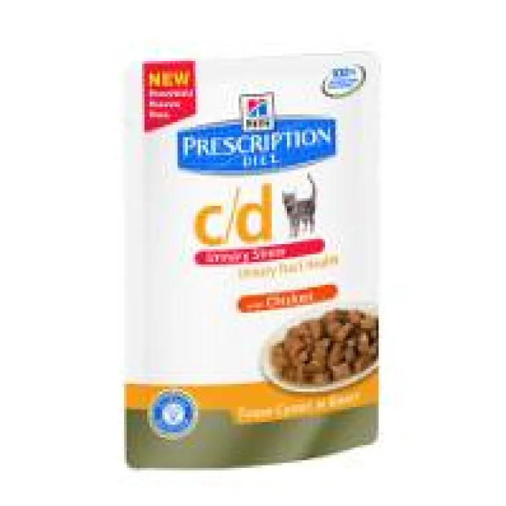 Hill's Prescription Diet C/D Urinary Stress Cibo Umido per Gatti Gusto Pollo