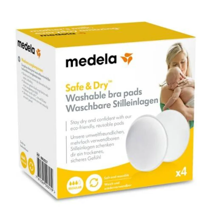 Medela Coppette Assorbilatte Lavabili per Perdite Minime 4 pezzi