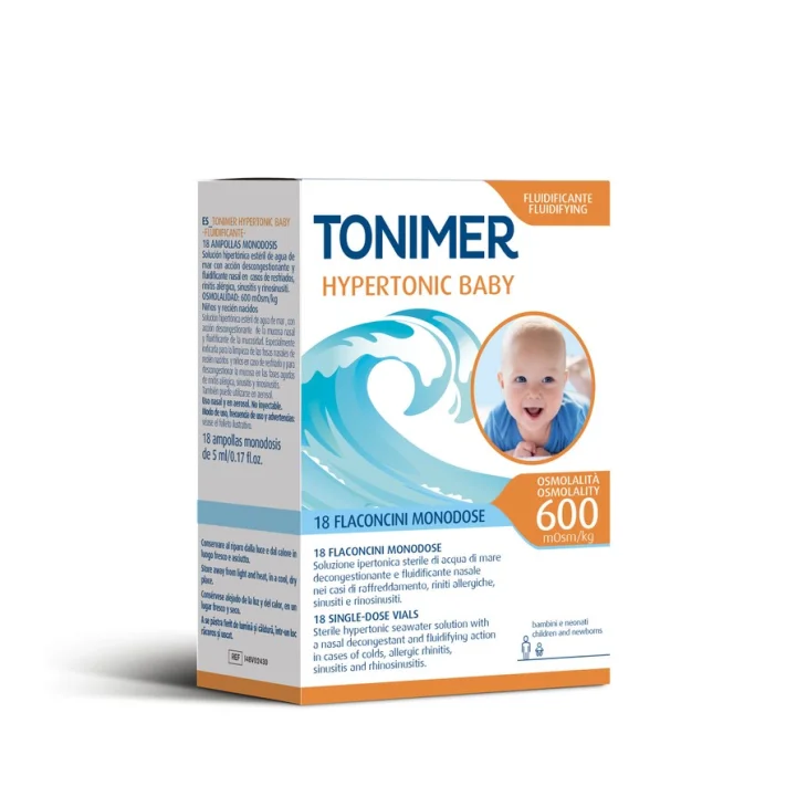 Tonimer Lab Hypertonic Monodose Decongestionante Nasale per Bambini 18 flaconcini