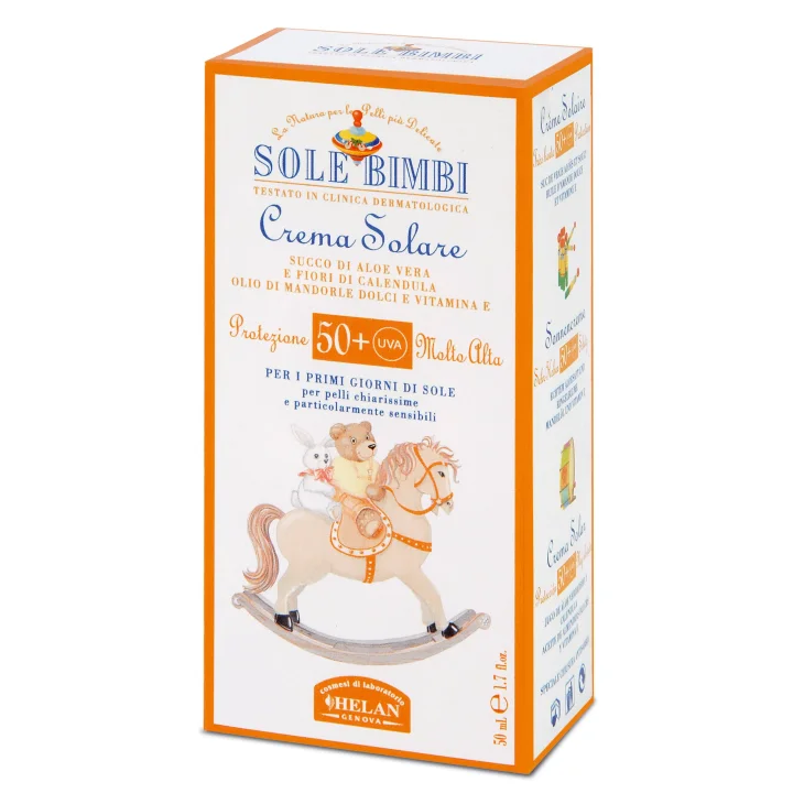 Helan Sole Bimbi Crema solare per il viso SPF50+ 50 ml Helan Sole Bimbi Crema solare per il viso SPF50+ 50 ml