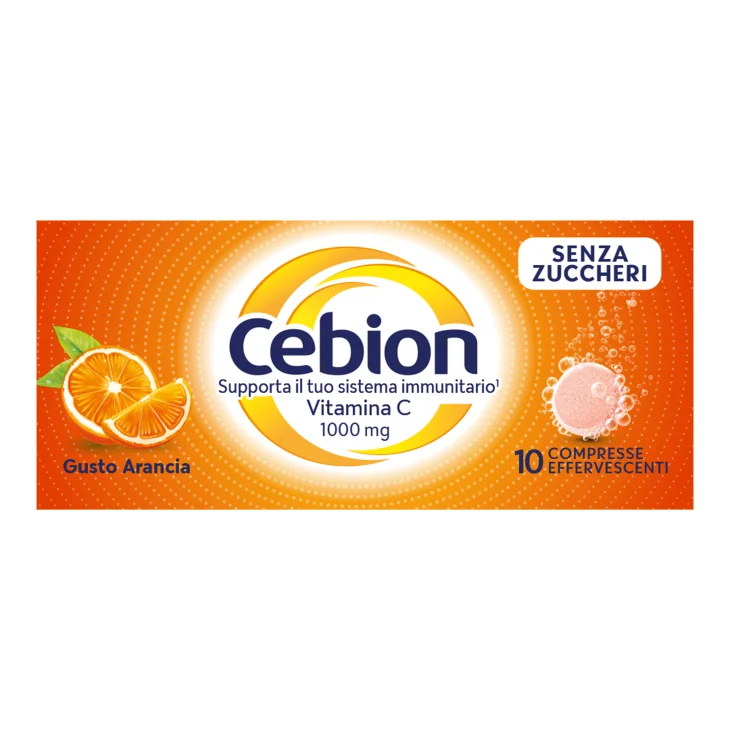 Cebion 1g - 10 compresse effervescenti  Integratore di Vitamina C senza zucchero