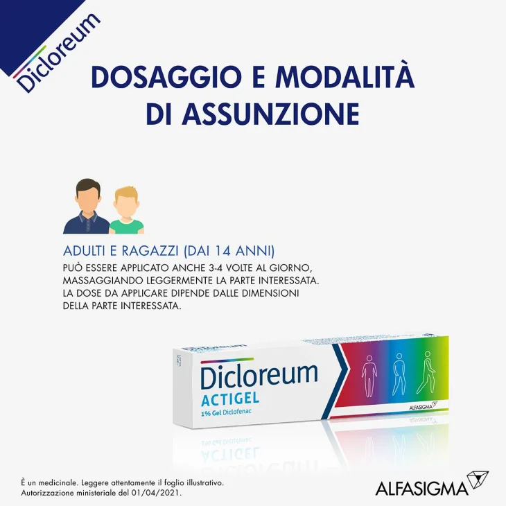 Dicloreum Actigel 1% Gel - 50 g