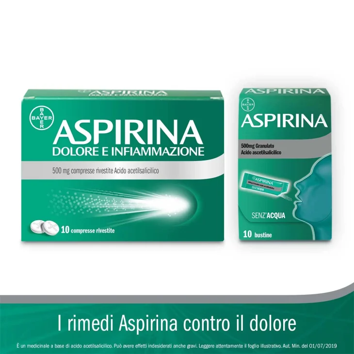 Aspirina 500 mg - 10 bustine granulato Aspirina 500 mg - 10 bustine granulato