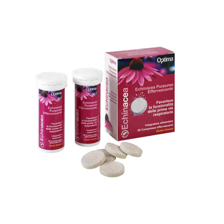 Optima Naturals Echinacea Purpurea Effervescente Integratore per le Vie Respiratorie 20 compresse Optima Naturals Echinacea Purpurea Effervescente Integratore per le Vie Respiratorie 20 compresse