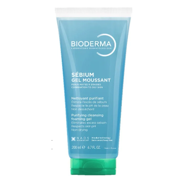 Bioderma Sebium Moussant Gel Detergente Purificante Viso 200 ml