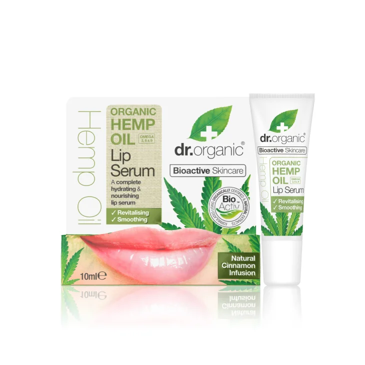 Dr Organic Hemp Oil Siero Labbra all'olio di Semi di Canapa 10 ml Dr Organic Hemp Oil Siero Labbra all'olio di Semi di Canapa 10 ml