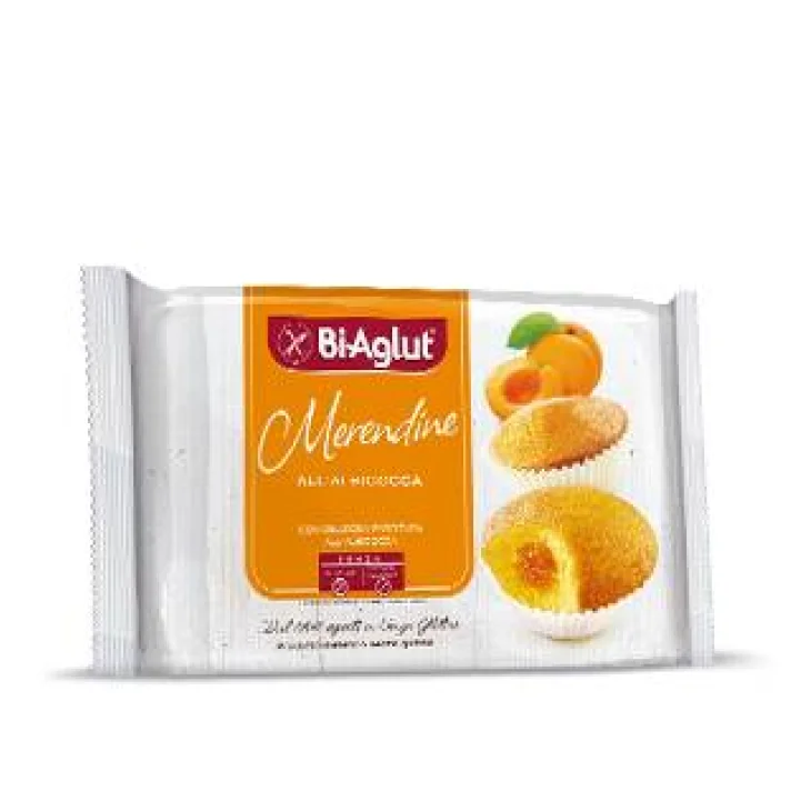 BiAglut Merendine all'Albicocca Senza Glutine e Zuccheri Aggiunti