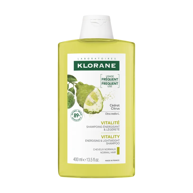 Klorane Shampoo alla Polpa di Cedro Leggero Capelli da Normali a Grassi 400 ml