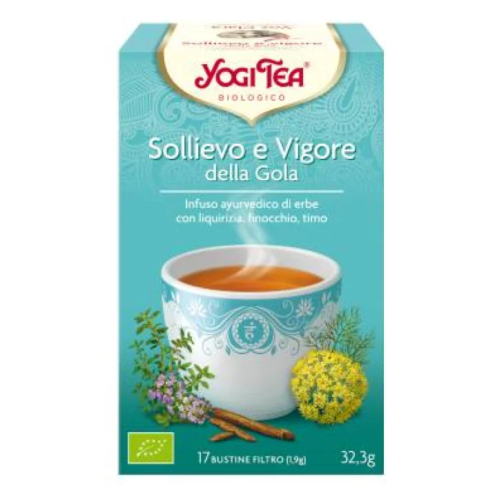 Yogi Tea Sollievo Gola Infuso ayurvedico biologico 17 filtri Yogi Tea Sollievo Gola Infuso ayurvedico biologico 17 filtri