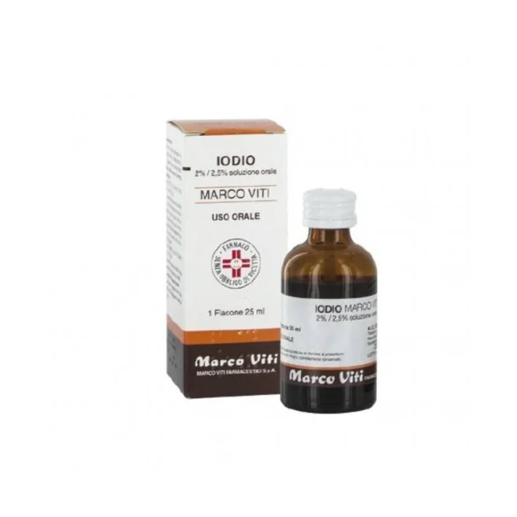 Iodio Marco Viti Soluzione Cutanea 2% + 2,5% Disinfettante 20 ml Iodio Marco Viti Soluzione Cutanea 2% + 2,5% Disinfettante 20 ml