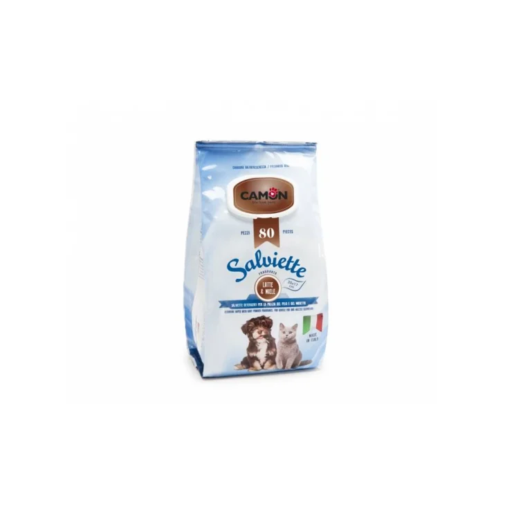Camon Salviette Detergenti per Cani e Gatti Fragranza Latte&Miele Camon Salviette Detergenti per Cani e Gatti Fragranza Latte&Miele