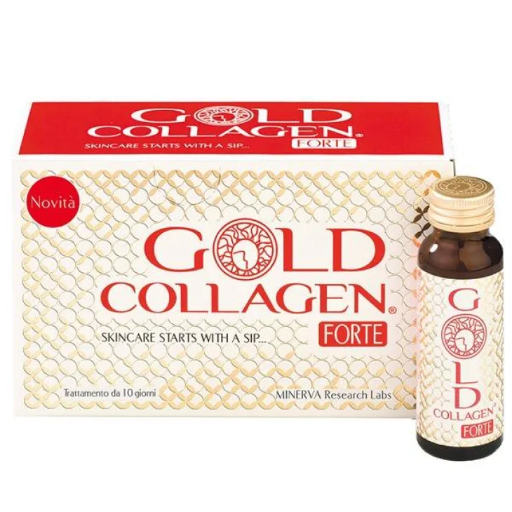 Pure Gold Collagen Forte Integratore di Collagene Antinvecchiamento Pelle Capelli Unghie 10 flaconcini Pure Gold Collagen Forte Integratore di Collagene Antinvecchiamento Pelle Capelli Unghie 10 flaconcini
