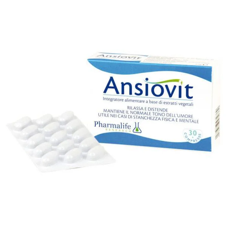 Pharmalife Research Ansiovit Integratore contro lo stress 30 compresse Pharmalife Research Ansiovit Integratore contro lo stress 30 compresse