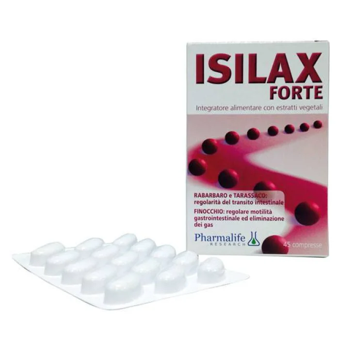 Pharmalife Research Isilax Forte Integratore per il transito intestinale 45 compresse Pharmalife Research Isilax Forte Integratore per il transito intestinale 45 compresse