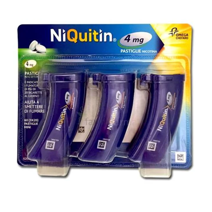 NiQuitin 4 MG Pastiglie per Smettere di Fumare 60 Pastiglie NiQuitin 4 MG Pastiglie per Smettere di Fumare 60 Pastiglie