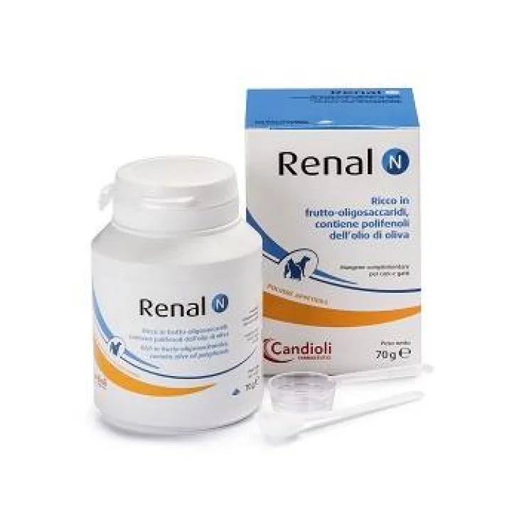 Candioli Renal N Integratore per la buona funzionalit&agrave; intestinale dei gatti 70 g