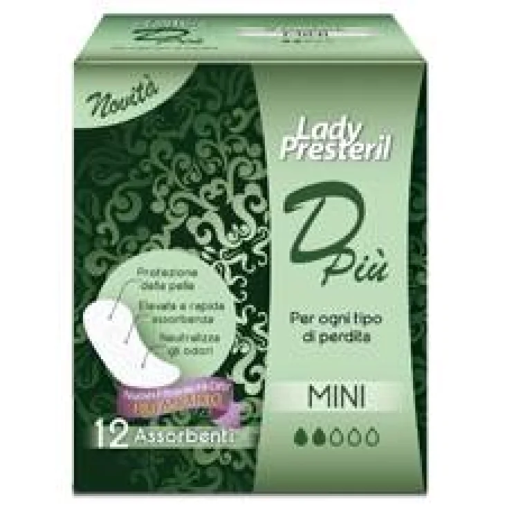 Corman Lady Presteril DPi&ugrave; Mini Assorbenti anatomici 12 pezzi