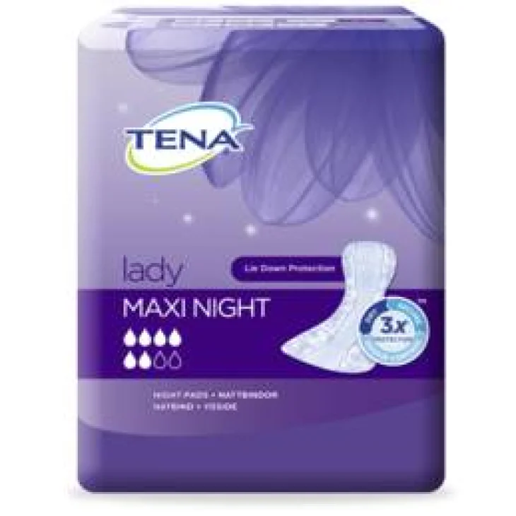 Tena Lady Maxi Night Assorbenti con tripla protezione 12 pezzi Tena Lady Maxi Night Assorbenti con tripla protezione 12 pezzi