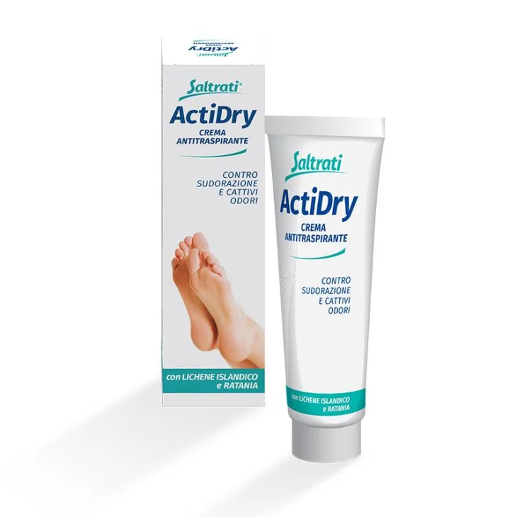 Saltrati Acti Dry Crema Antitraspirante Piedi Contro i Cattivi Odori