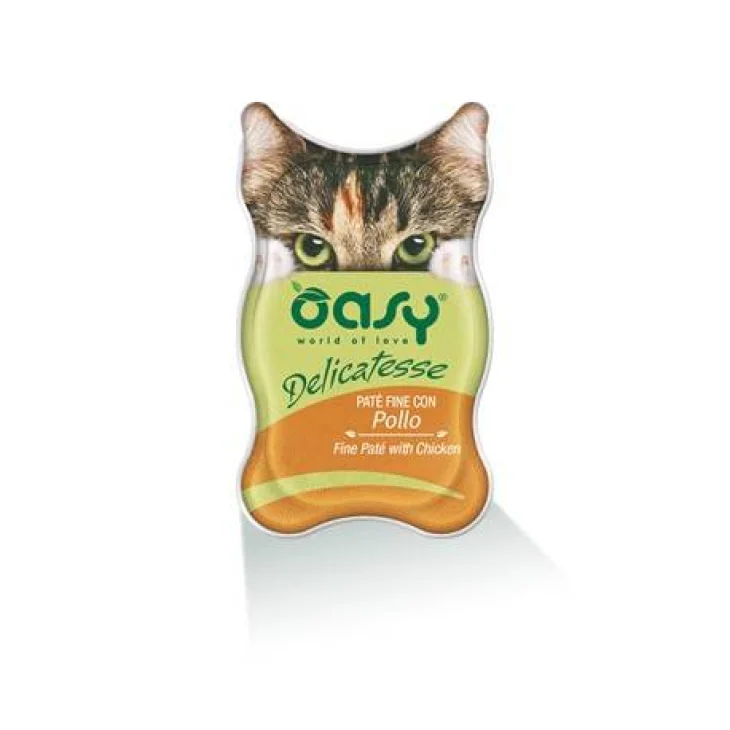 Oasy Delicatesse Pat&egrave; per Gatti gusto pollo 85 g