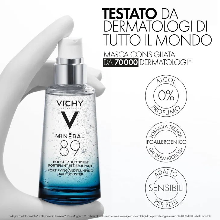 Vichy Mineral 89 Booster Quotidiano Fortificante e Rimpolpante 50 ml