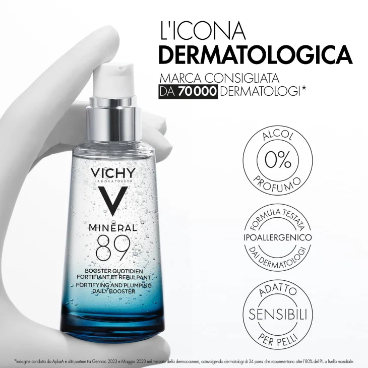 Vichy Mineral 89 Booster Quotidiano Fortificante e Rimpolpante 50 ml