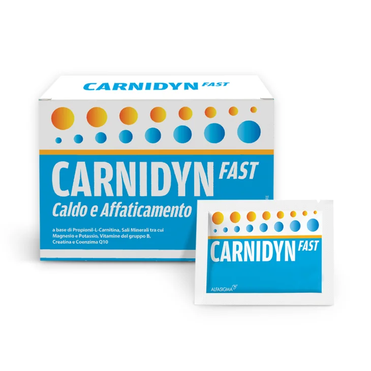 Carnidyn Fast Integratore di Magnesio e Potassio per la Stanchezza Fisica 20 bustine