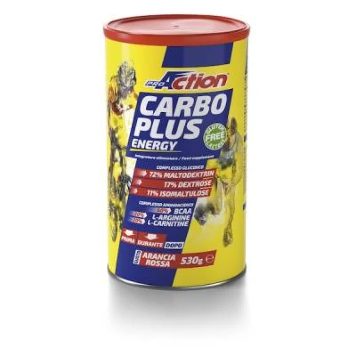 ProAction Carbo Plus Arancia Rossa Integratore ProEnergetico per sportivi 530 g ProAction Carbo Plus Arancia Rossa Integratore ProEnergetico per sportivi 530 g