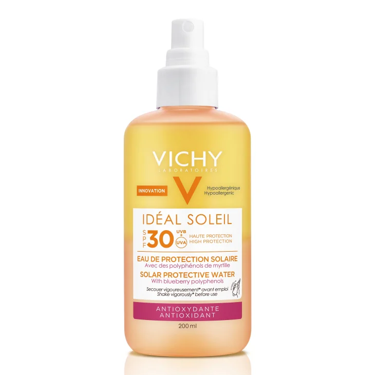 Vichy Ideal Soleil Acqua Solare Protettiva con Polifenoli del Mirtillo 200 ml