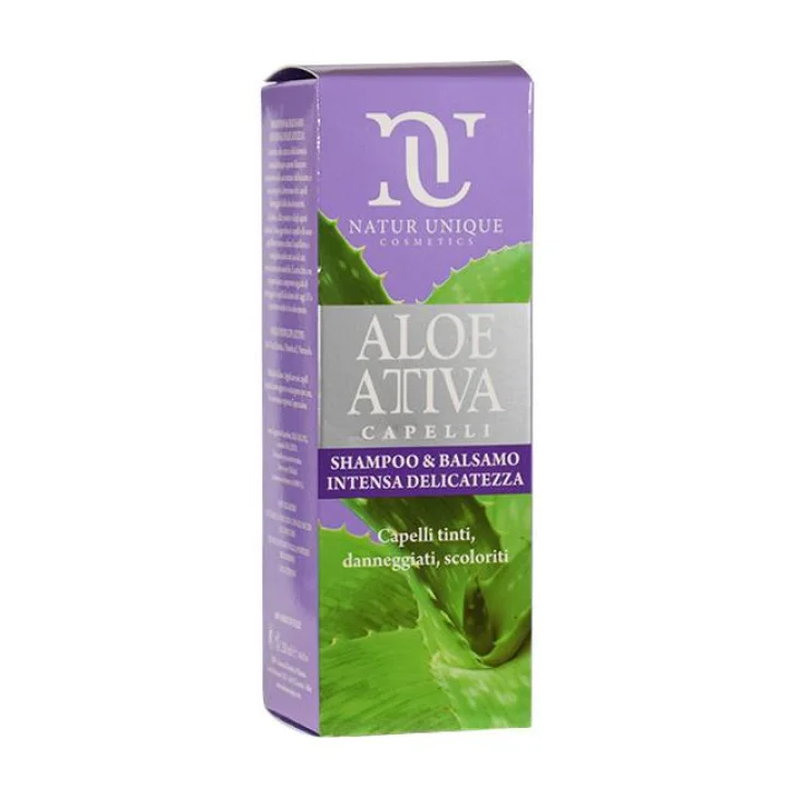 Natur Unique Aloe Attiva capelli Shampoo e Balsamo intensa delicatezza Natur Unique Aloe Attiva capelli Shampoo e Balsamo intensa delicatezza