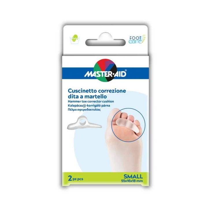 Master-Aid Foot Care Cuscinetto per la correzione di dita a martello 2 pezzi Small